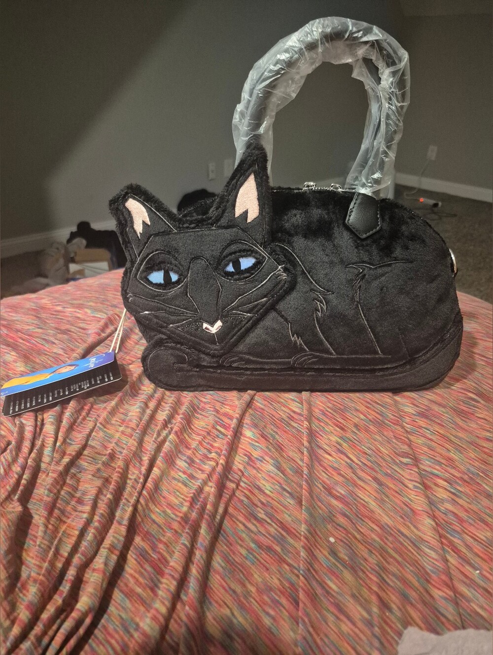 Loungefly Coraline Cat Plush 15th Anniversary Crossbody Bag